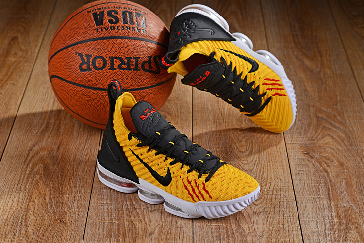 Men Nike Kevin Durant 11 Bruce Lee Yellow Black Red White Shoes - Click Image to Close